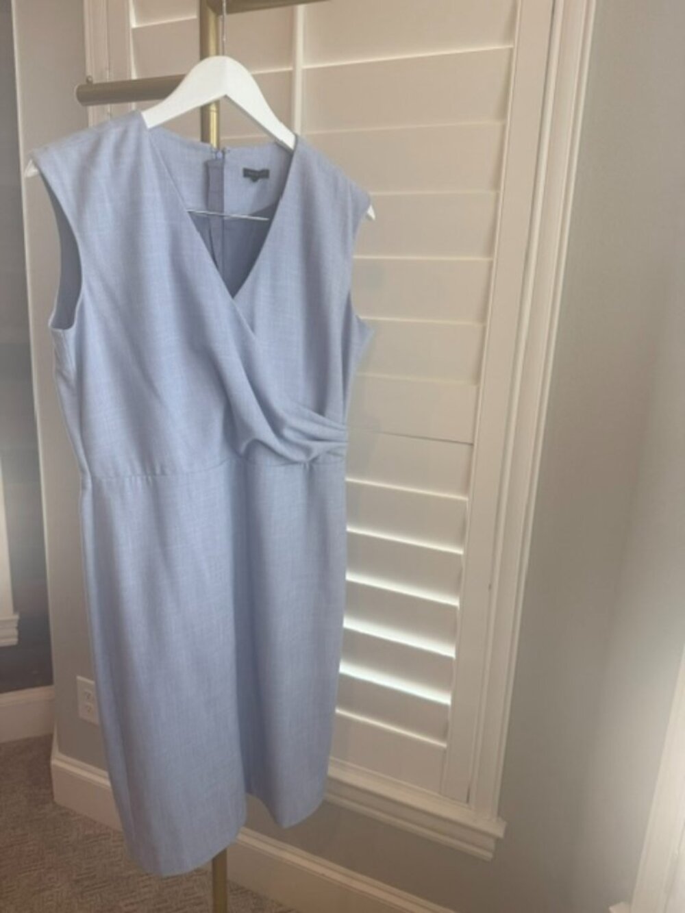 Ann Taylor Soft Blue-Lilac Shade Sheath Dress Size 10